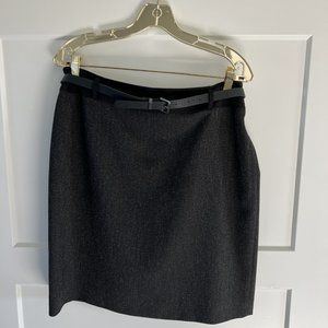 Antonio Melani Belted Tweed Skirt